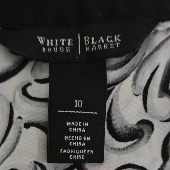 Whbm Floral Asymmetrical Hem Tunic Length Shirt Size 10 Medium - Picture 11 of 11